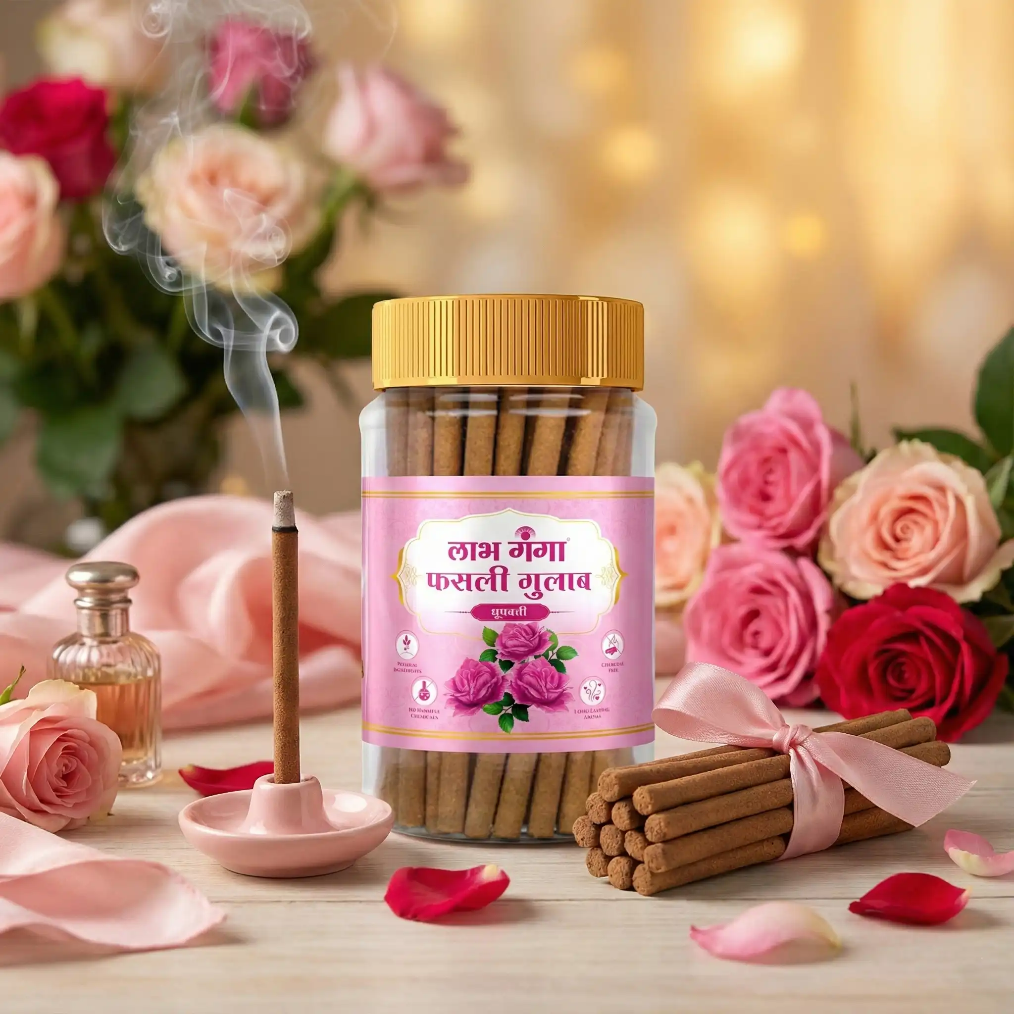 LabhGanga Fasli Gulab DhoopSticks